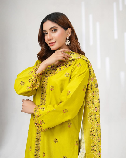 Dark Yellow Kurta - 003