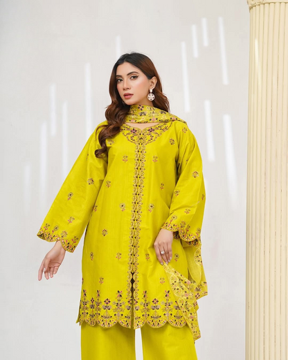 Dark Yellow Kurta - 003
