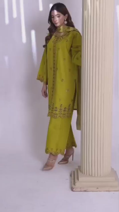 Dark Yellow Kurta - 003